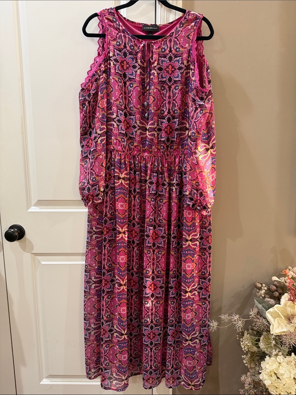 Lane Bryant Maxi Dress with Cutout Shoulders